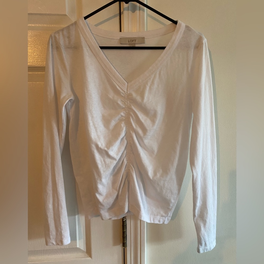 Loft size small white top